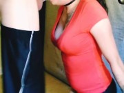 Hot wife gets Rough BALLS DEEP sloppy deepthroat face fuck THROAT PIE #1 6/16