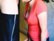 Hot wife gets Rough BALLS DEEP sloppy deepthroat face fuck THROAT PIE #1 8/16