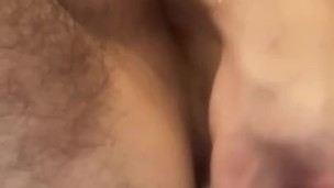 Dildo barely fit in ass leads to masturbation induced cum