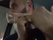 feet worship in the car 3 7/16