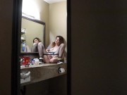 PEEPING TOM Watches ErinEvelyn Masturbate On The Hotel Bathroom Counter 12/16
