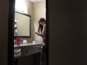 PEEPING TOM Watches ErinEvelyn Masturbate On The Hotel Bathroom Counter 3/16