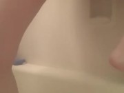 Fun by myself in the shower 7/16