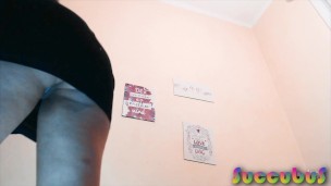 Secretary with camera in the office(real video)
