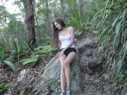 Australian Charlotte Star gets Naughty in Nature Solo Bushwalking Masturbation  2/16