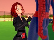 (3D Hentai) Spiderman x Black Widow 6/16