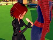 (3D Hentai) Spiderman x Black Widow 7/16