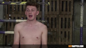 Bound twink sub Chase Parker dominated and tormented by dom