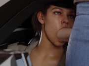 Officer Jill Valentine Blowjob at Service