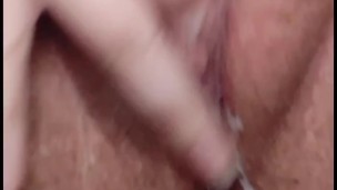 Creamy pussy fucked with vibrator