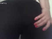 Sexy talk while playing in my tight black pants!  2/16