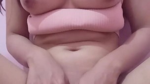 asian with perfect tits rubbing pussy