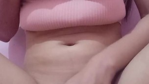 perfect asian teen rubbing pussy and squeezing tits