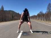 milf makes a big jet on the road 8/16