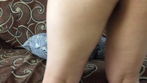Sex girl with a pillow