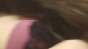 Sexy brunette PAWG shaking her ass nipple slip