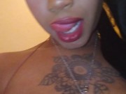 Ebony strip tease