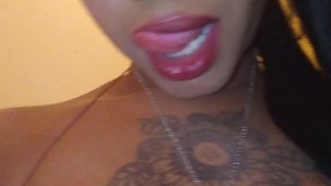 Ebony strip tease