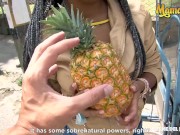 Carne Del Mercado - Curvy Ebony Teen Rides White Cock After Work 3/16