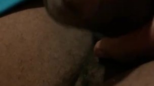 Stroking my ebony cock slowly 