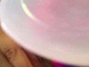 Big dildo pops out of my pussy....squirting