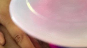 Big dildo pops out of my pussy....squirting