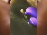 Butt plug and vibrator play