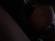 Sharing ebony thot sloppy mouth with friend 3/16