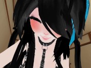 Sexy BDSM Black Blue Long Hair Gives Sex Therapy POV Lap Dance And Ride 1/16