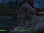 Got pregnant from a passerby right on the road | Fallout Porno 11/16