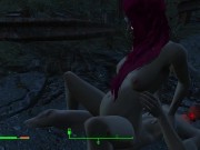 Got pregnant from a passerby right on the road | Fallout Porno 4/16