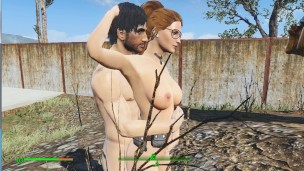 Sex on the farm. Worker actively fucks mistress | Fallout 4 Sex Mod