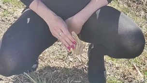 Pissing at the side of the road