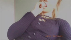 Hot girl talks dirty with cum instructions