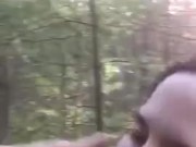19 yo girl gets her face and throat fucked in the forest 14/16