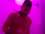 Cumming from predicament self bondage