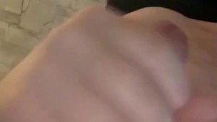 Close of view of a vocal cum shot 