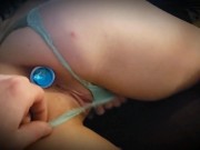 Blonde Step Sister takes out Butt Plug and lets me watch - Creampied Pussy 5/16