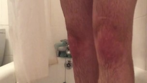 I used my Dirty SOCK for a GREAT JERK OFF in the SHOWER