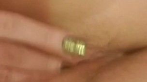 Teen plays with her pussy 