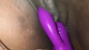 College girl plays with Roommates vibrating dildo 
