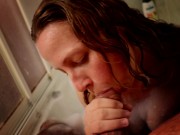 Girlfriend gives insane blowjob during romantic bubble bath. Amateur POV BJ 5/16