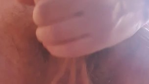 Straight hairy guy after shower corona quarantine jerk off and cum