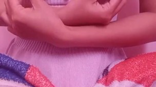 asian playing with perfect teen tits