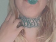 DeepThroating My First Dildo Ever THERAWHONEY  9/16