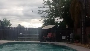 Strip tease outdoors