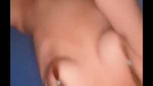 Young MILF films herself cumming all over mounted vibrator
