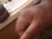 Jerking my dick in bathroom