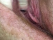 Cute teen plays with pussy close up
