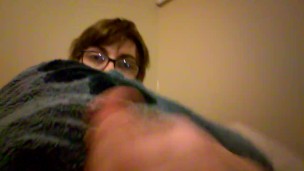 Shy virgin teen humps his pillow. (Huge cumshot)